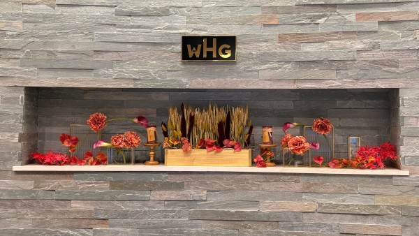 フロントの秋装飾