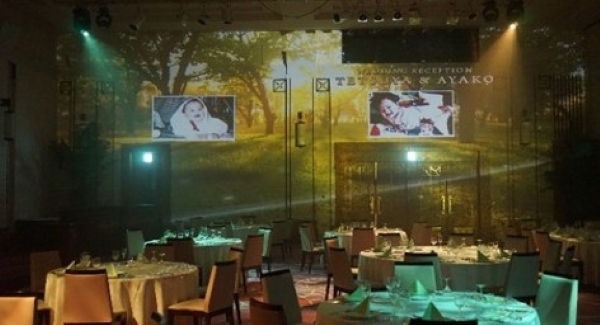 ホテル宴会場のプロジェクションマッピング