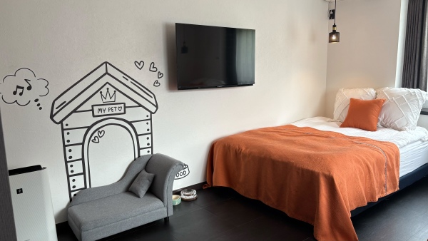 ウォールステッカーの犬用フォトスポット